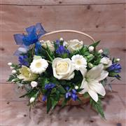 Blue And White Basket