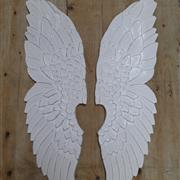 White Carved Angel Wings