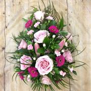 Pink Rose &amp; Lily Spray