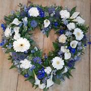 Blue &amp; White Heart