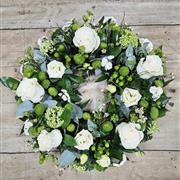 Rose and Lisianthus Wreath