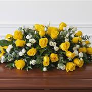 Yellow Rose Coffin Spray