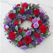 Red &amp; Purple Wreath