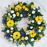 Yellow &amp; Blue Wreath