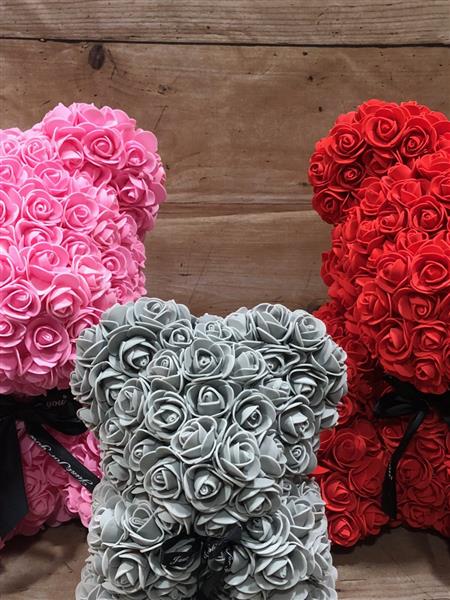 Pink flower bear sales
